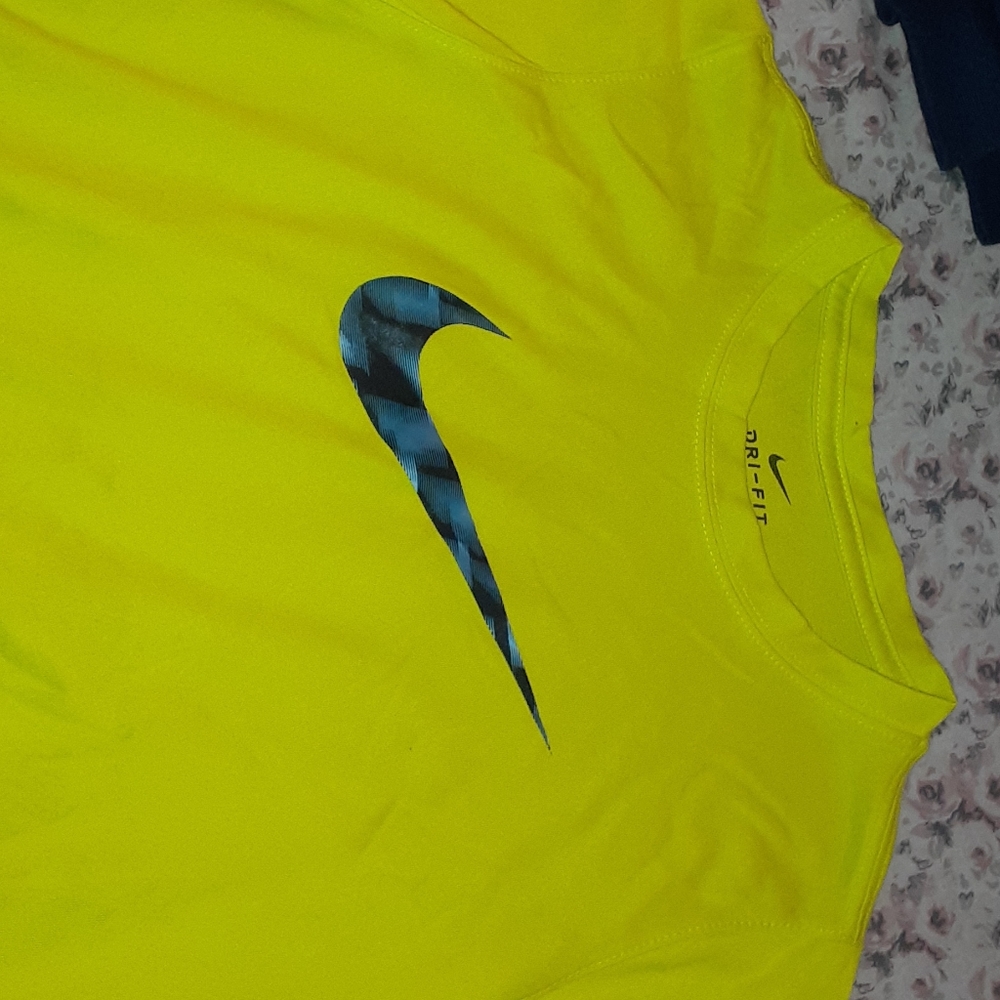 Nike yellow dry fit shirt